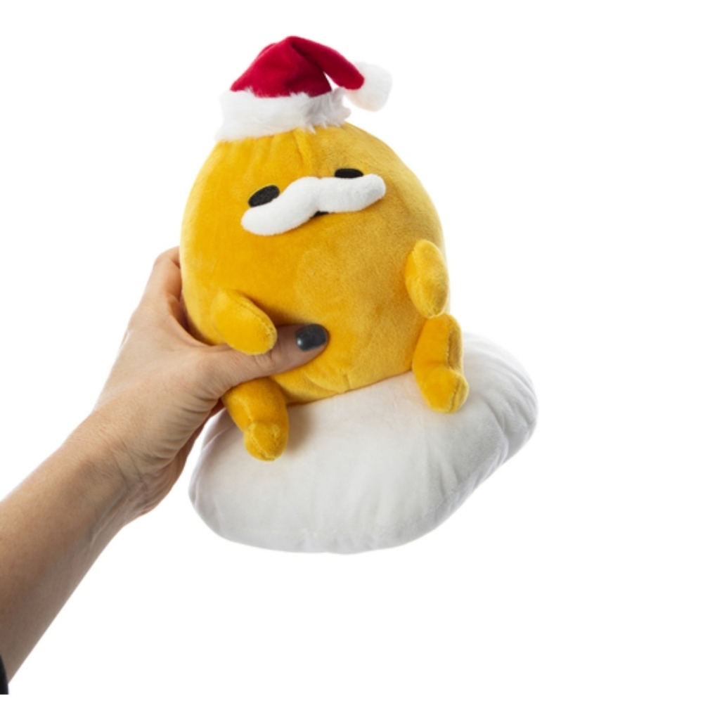 NWT Sanrio Gudetama The Lazy Egg Holiday Santa Christmas Plush 8in